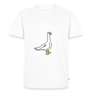 Goose - Men's Premium Organic T-Shirt - white - Front - Nico (187cm)