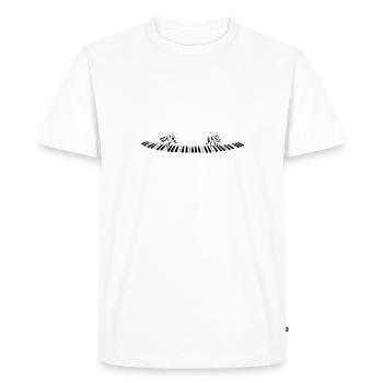 Piano Piano Musique Pianiste Mains Pianiste Pianiste - T-shirt Premium bio Homme - blanc - Devant - Nico (187cm)