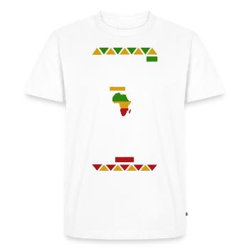 Black Dad, Black History Month - Men's Premium Organic T-Shirt - white - Front - Nico (187cm)