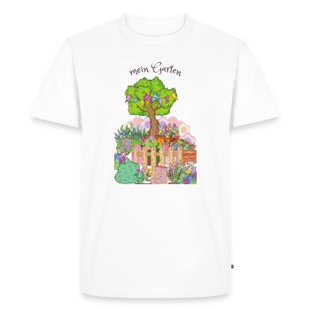 Mon jardin - T-shirt Premium bio Homme - blanc - Devant - Nico (187cm)