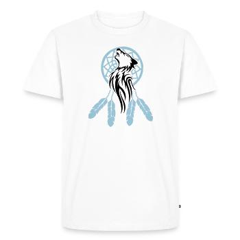 wolf_traumfaenger_002 - T-shirt Premium bio Homme - blanc - Devant - Nico (187cm)