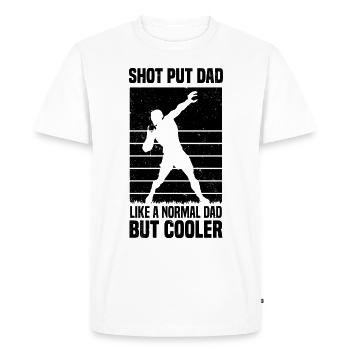 Shot put - Men's Premium Organic T-Shirt - white - Front - Nico (187cm)