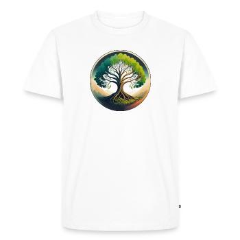 arbre de vie - T-shirt Premium bio Homme - blanc - Devant - Nico (187cm)