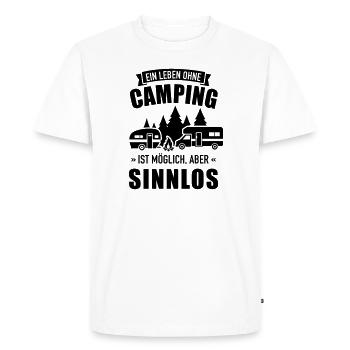Camping - Männer Premium Bio T-Shirt - Weiß - Vorne - Nico (187cm)