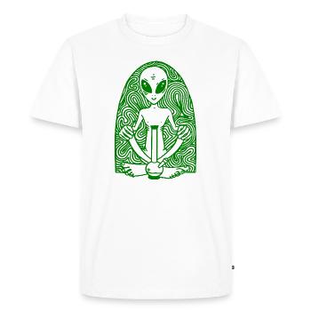Alien 4:20 Haute Vie - T-shirt Premium bio Homme - blanc - Devant - Nico (187cm)