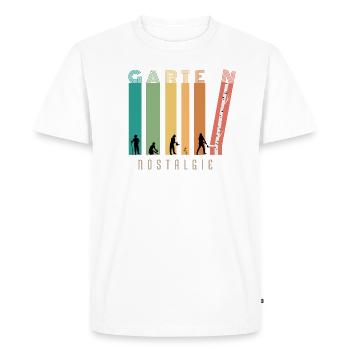 Garten Nostalgie- Gartenliebe - Männer Premium Bio T-Shirt - Weiß - Vorne - Nico (187cm)