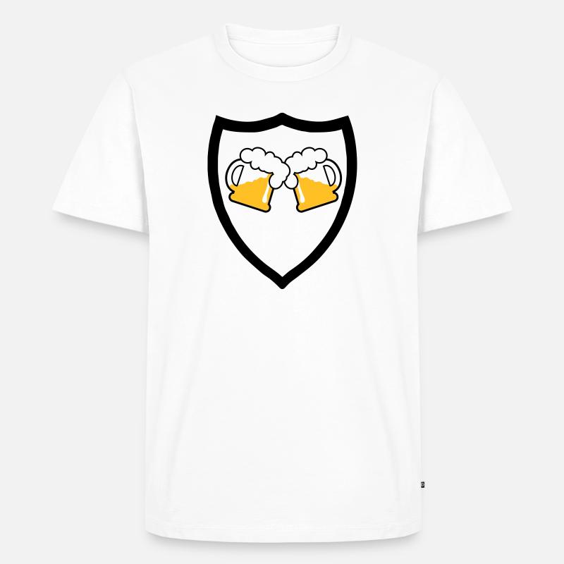 Beer Emblem 3c - Men's Premium Organic T-Shirt - white
