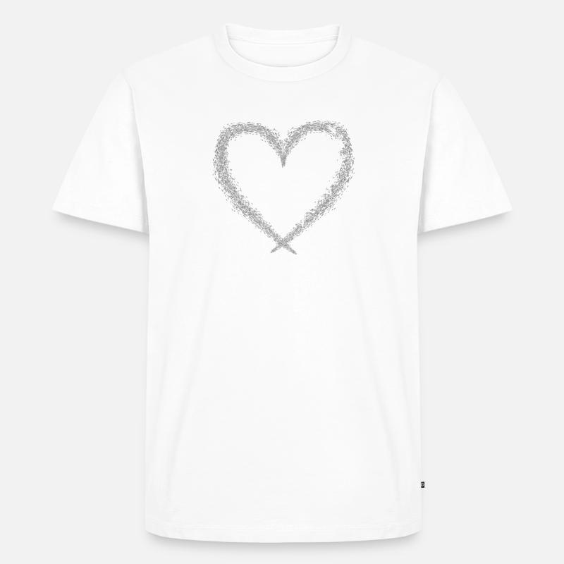 Herz mit Tölt - Männer Premium Bio T-Shirt - undefined