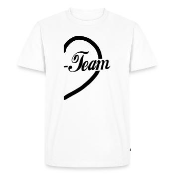 Team-Herz - Männer Premium Bio T-Shirt - Weiß - Vorne - Nico (187cm)