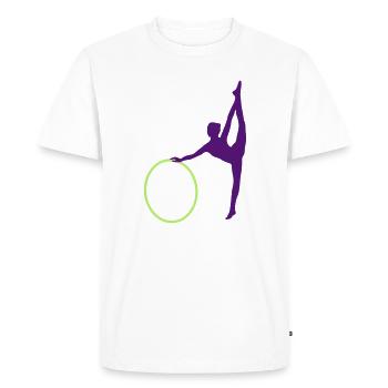 Gymnastique rythmique - T-shirt Premium bio Homme - blanc - Devant - Nico (187cm)
