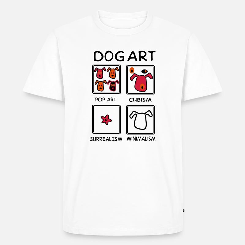Hund - Männer Premium Bio T-Shirt - Weiß