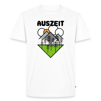 time-out nature camp camper camping landscape icon - Men's Premium Organic T-Shirt - white - Front - Nico (187cm)