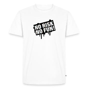 No Risk No Time Célébration Design - T-shirt Premium bio Homme - blanc - Devant - Nico (187cm)