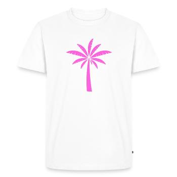 Palmiers - T-shirt Premium bio Homme - blanc - Devant - Nico (187cm)