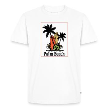 Palmiers - T-shirt Premium bio Homme - blanc - Devant - Nico (187cm)