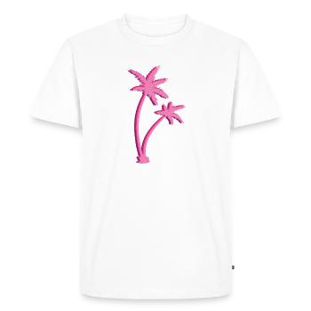 Palmiers - T-shirt Premium bio Homme - blanc - Devant - Nico (187cm)