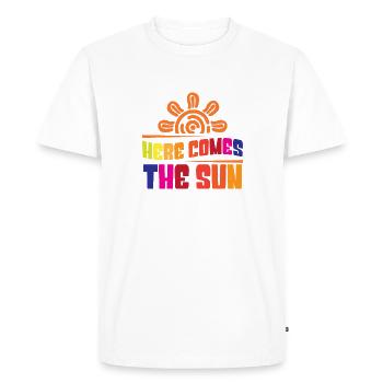Here comes the sun - Men's Premium Organic T-Shirt - white - Front - Nico (187cm)