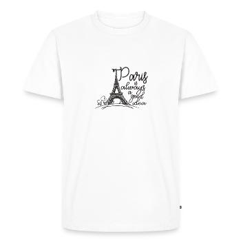 Paris - Men's Premium Organic T-Shirt - white - Front - Nico (187cm)