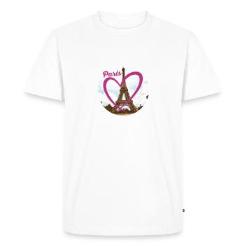 Paris - Men's Premium Organic T-Shirt - white - Front - Nico (187cm)