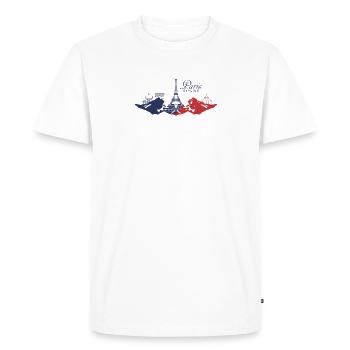 Paris - Men's Premium Organic T-Shirt - white - Front - Nico (187cm)