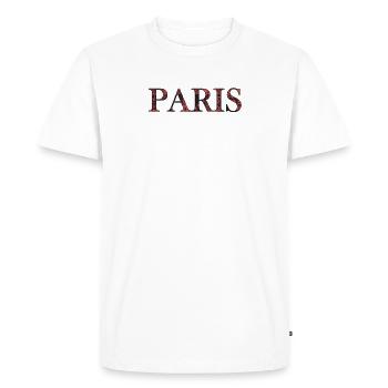 Paris - Men's Premium Organic T-Shirt - white - Front - Nico (187cm)