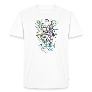 Abstract - Men's Premium Organic T-Shirt - white - Front - Nico (187cm)