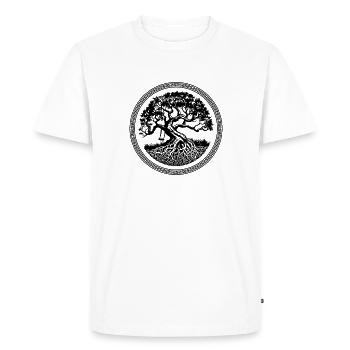 Arbre - T-shirt Premium bio Homme - blanc - Devant - Nico (187cm)
