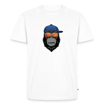Monkey - Men's Premium Organic T-Shirt - white - Front - Nico (187cm)