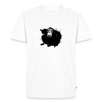 Monkey - Men's Premium Organic T-Shirt - white - Front - Nico (187cm)