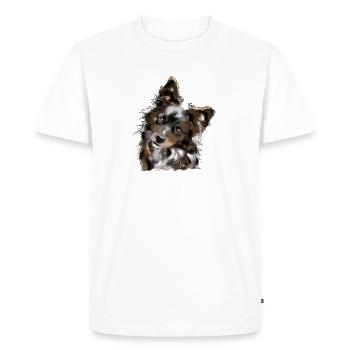 Berger australien - T-shirt Premium bio Homme - blanc - Devant - Nico (187cm)