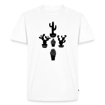 Five cacti - Men's Premium Organic T-Shirt - white - Front - Nico (187cm)
