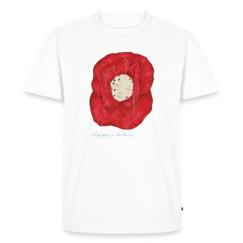 Un coquelicot soporifique - T-shirt Premium bio Homme - blanc - Devant - Nico (187cm)