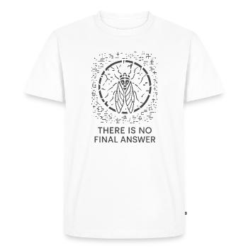 Cicada Infinite Cipher - Men's Premium Organic T-Shirt - white - Front - Nico (187cm)
