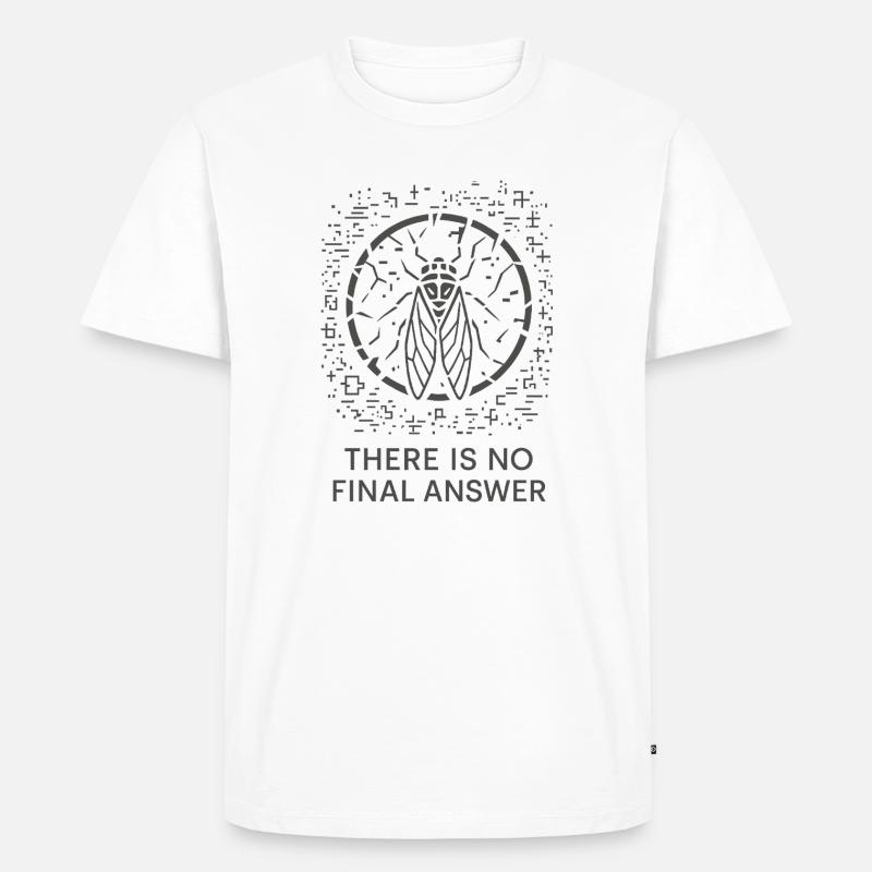 Cicada Infinite Cipher - Männer Premium Bio T-Shirt - Weiß