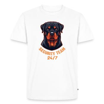 Rottweiler Security Team 24/7 Guard Dog - Men's Premium Organic T-Shirt - white - Front - Nico (187cm)
