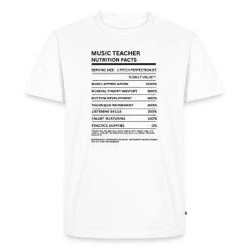 Music Teacher Appreciation Staff Piano Choir Band - Men's Premium Organic T-Shirt - white - Front - Nico (187cm)