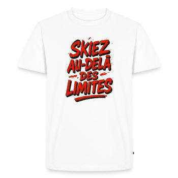 Ski beyond the limits! - Men's Premium Organic T-Shirt - white - Front - Nico (187cm)