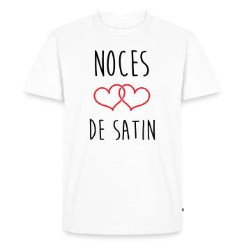 Satin Wedding 24 Years of Love - Men's Premium Organic T-Shirt - white - Front - Nico (187cm)