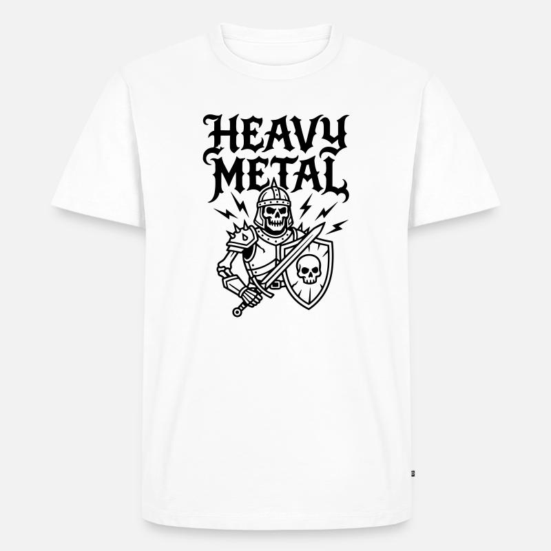 Schwermetall - Männer Premium Bio T-Shirt - Weiß