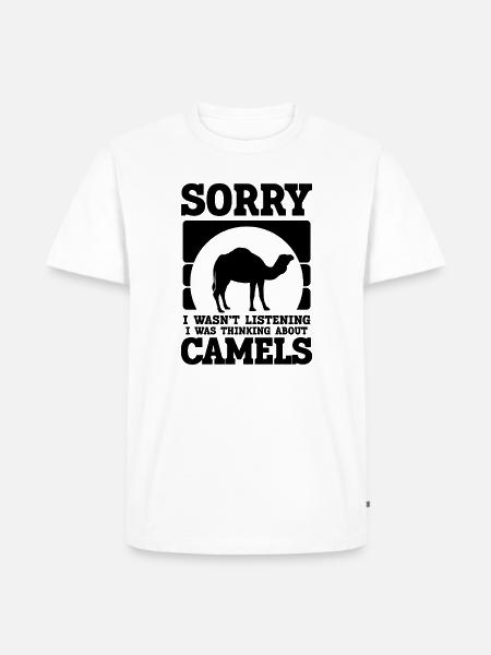 Kamel Humor Spruch - Männer Premium Bio T-Shirt - Weiß