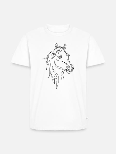 horse - Men's Premium Organic T-Shirt - white