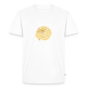 Les pâtes c'est la vie - T-shirt Premium bio Homme - blanc - Devant - Nico (187cm)