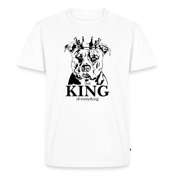 AMERICAN STAFFORDSHIRE King Dog Wilsigns - T-shirt Premium bio Homme - blanc - Devant - Nico (187cm)