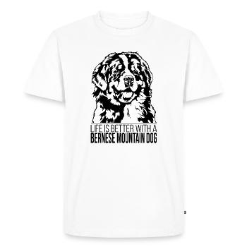 La vie de Bouvier Bernois est meilleure Chiens Wilsigns - T-shirt Premium bio Homme - blanc - Devant - Nico (187cm)