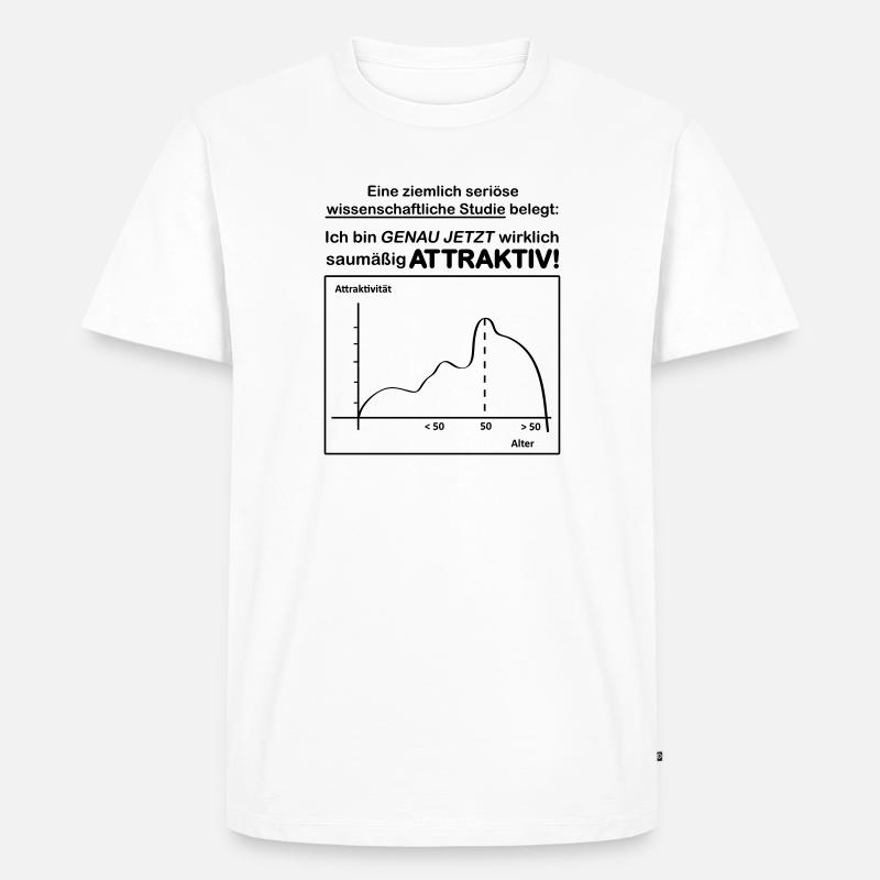 Stastik Studie 50 - Männer Premium Bio T-Shirt - Weiß