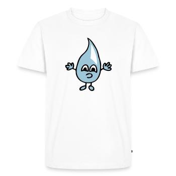 Petites gouttes d'eau - T-shirt Premium bio Homme - blanc - Devant - Nico (187cm)