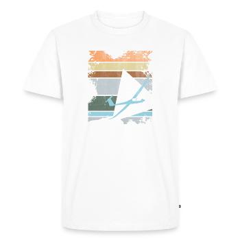 Vol à voile - T-shirt Premium bio Homme - blanc - Devant - Nico (187cm)