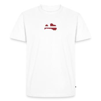 Legends are born in Latvia - Men's Premium Organic T-Shirt - white - Front - Nico (187cm)
