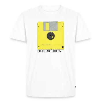 floppy disk old school retro - Men's Premium Organic T-Shirt - white - Front - Nico (187cm)