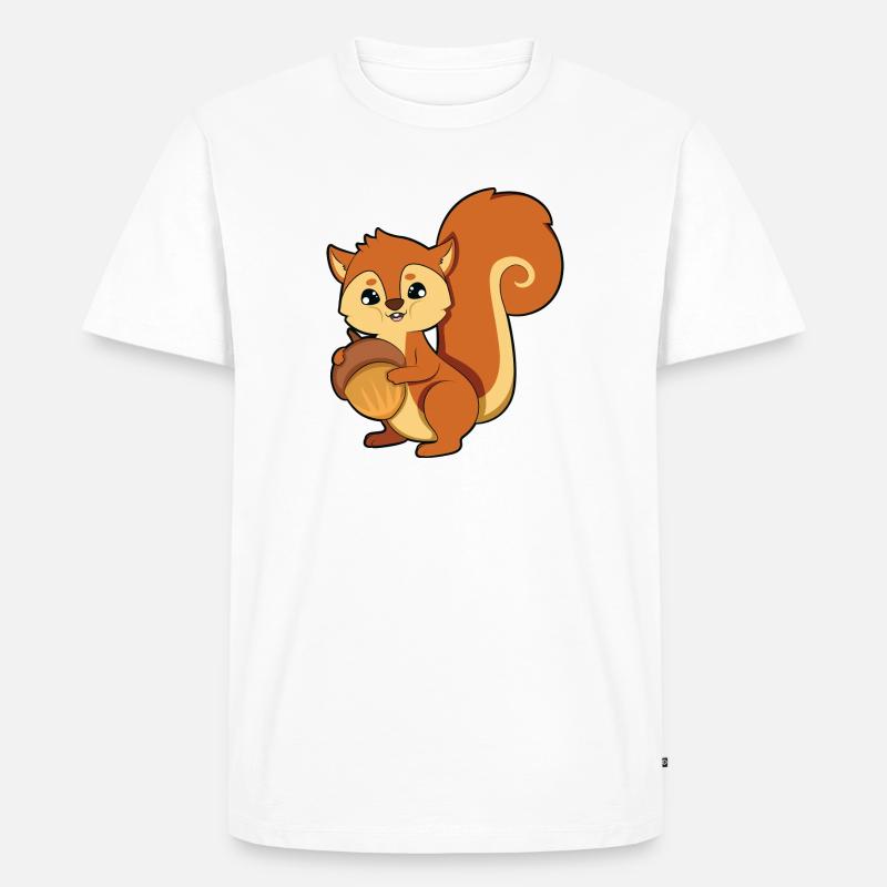 Eichhörnchen - Männer Premium Bio T-Shirt - Weiß